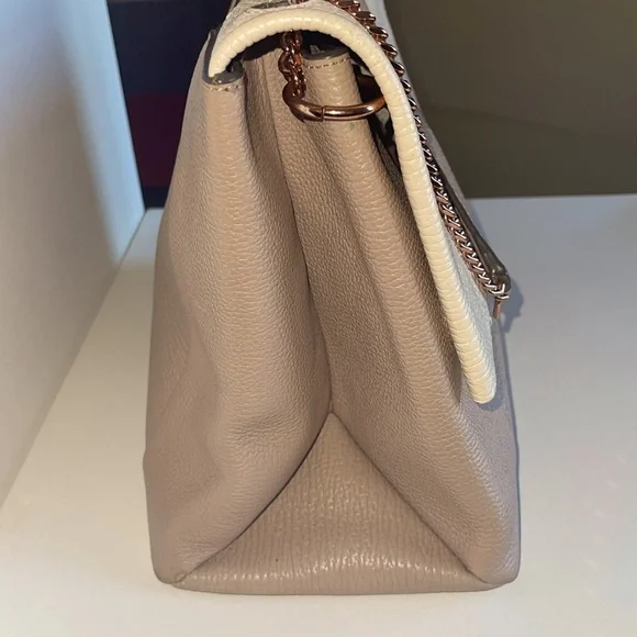 VGC TED BAKER LONDON 100% BOVINE LEATHER SHOULDER BAG/CLUTCH W ROSE GOLD HW - Picture 8 of 17